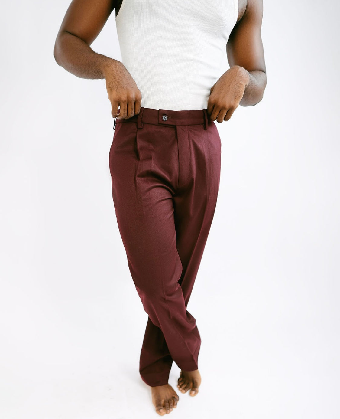 Wine wide Leg Pants
