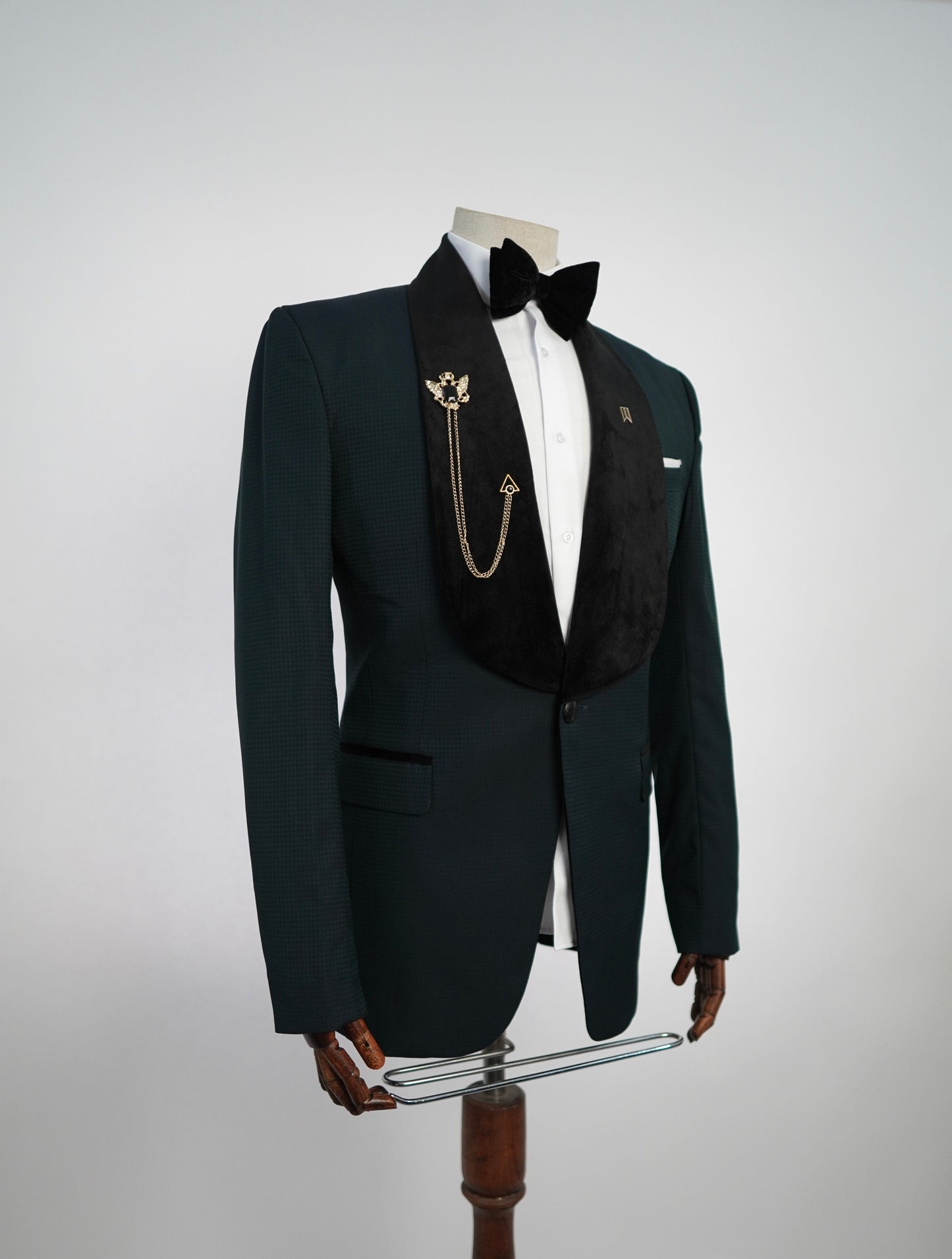 Emerald Green Tuxedo with Black Velvet Lapel