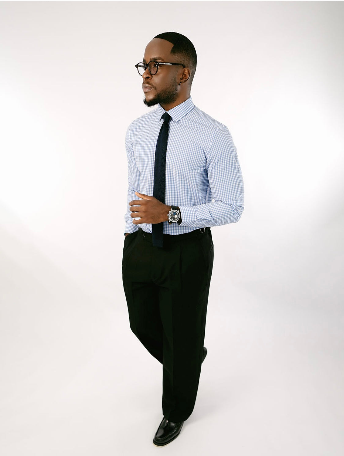 š Sky blue checkered shirt (100% off)