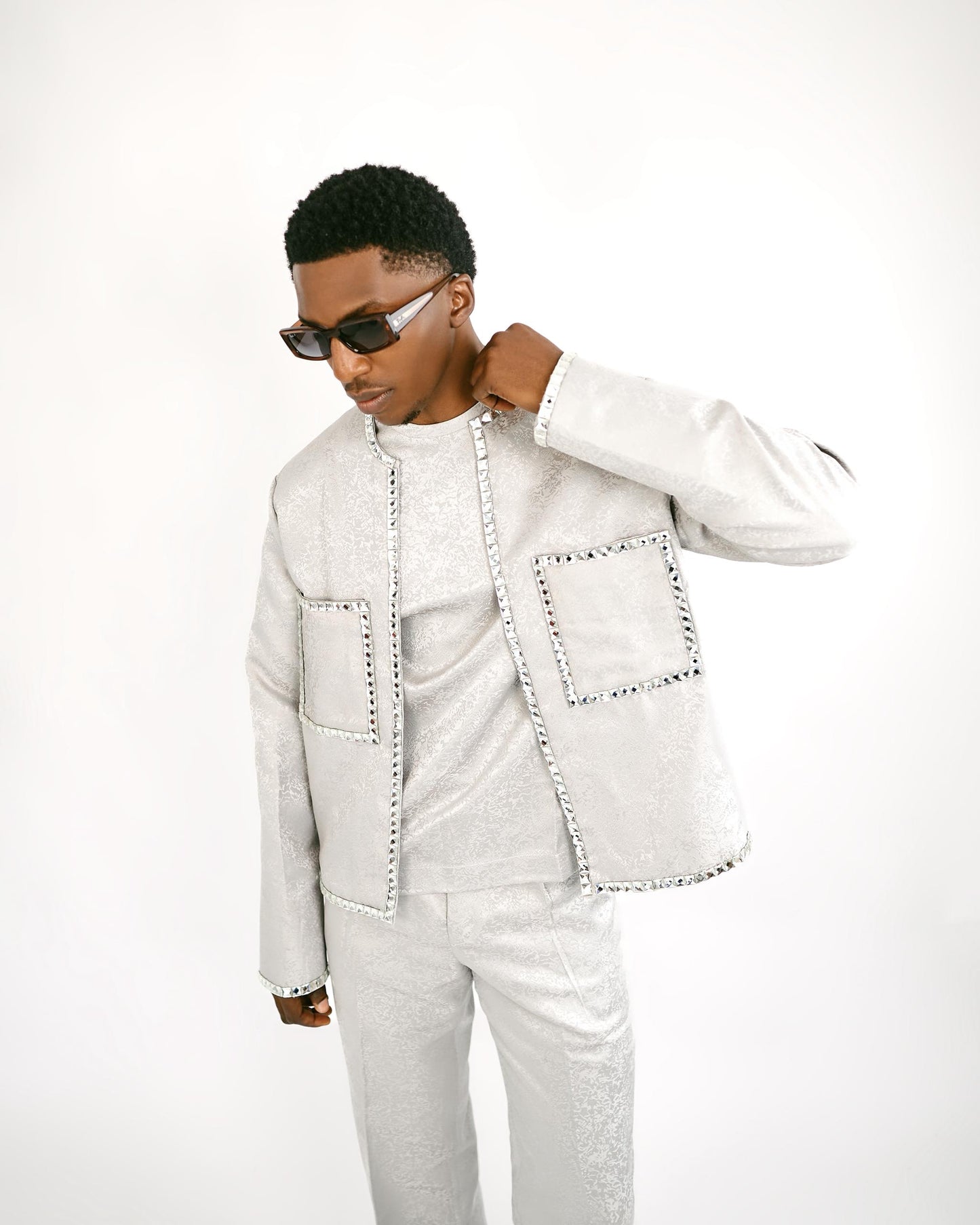 Silver three piece jacket