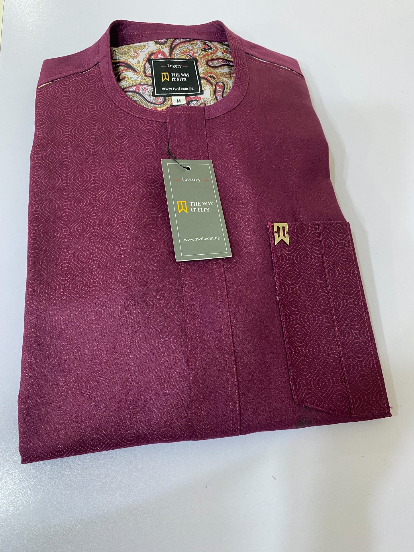 Magenta Long Sleeve Kaftan (RTW)