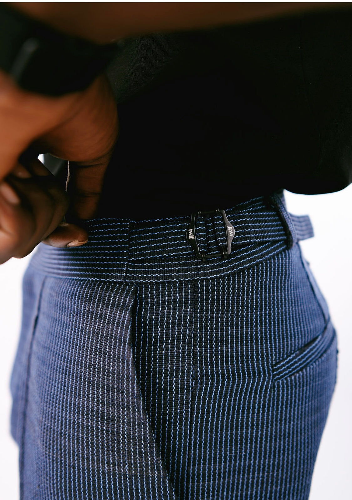 Midnight Blue Aso Oke Trouser
