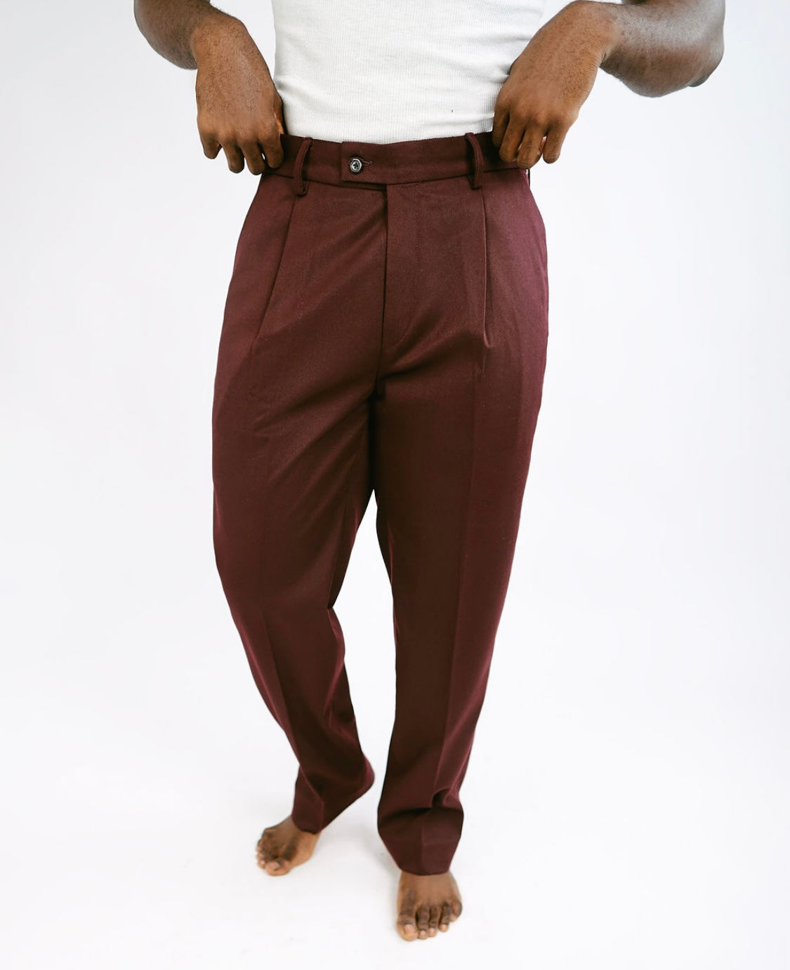 Wine wide Leg Pants