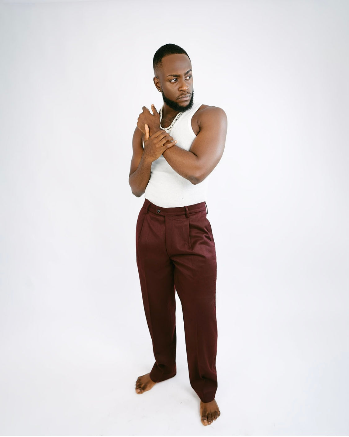 Wine wide Leg Pants