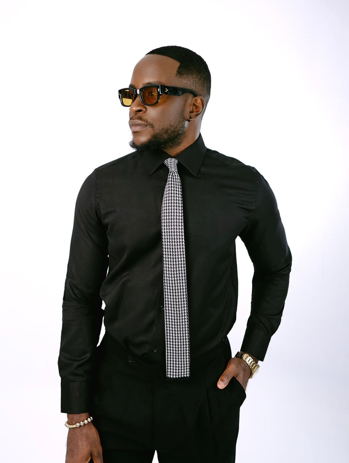 Black Oxford Collar Shirt