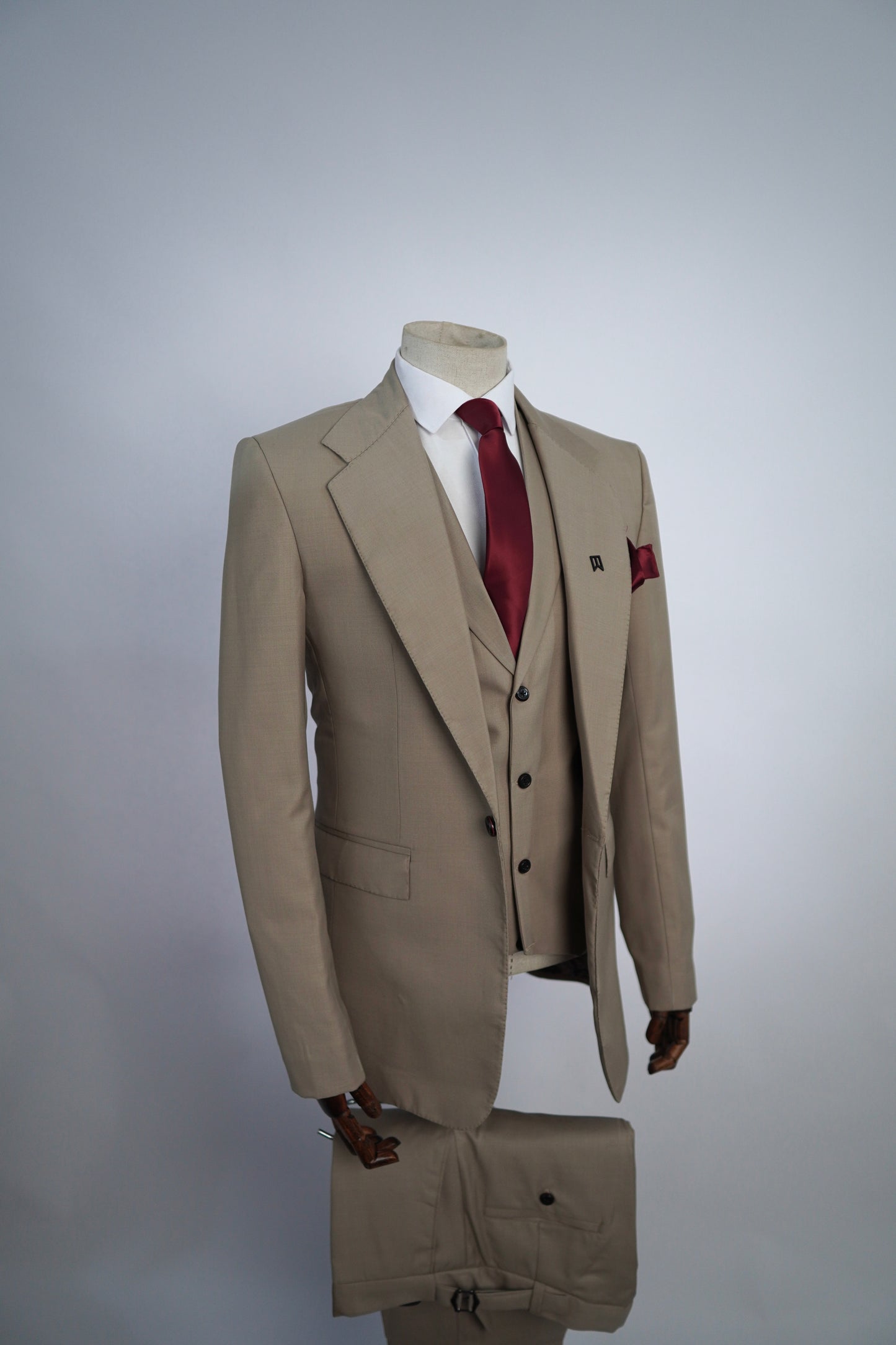 Light Brown Three Piece Corporate Suit