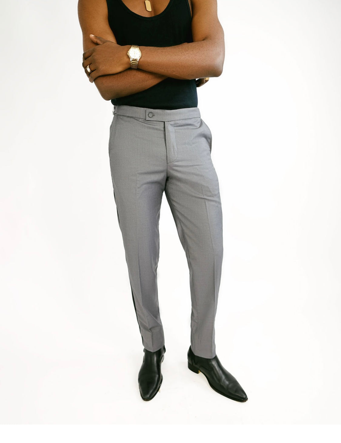Grey Tuxedo Pant