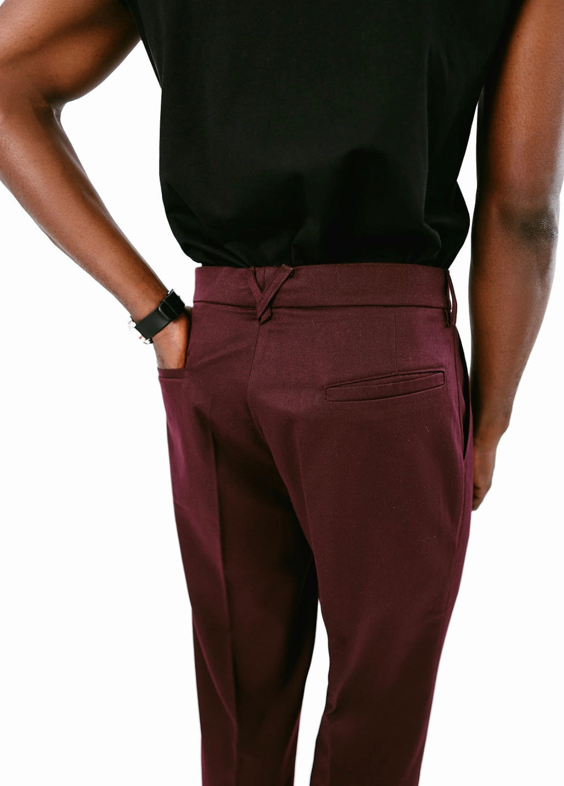 Wine wide Leg Pants