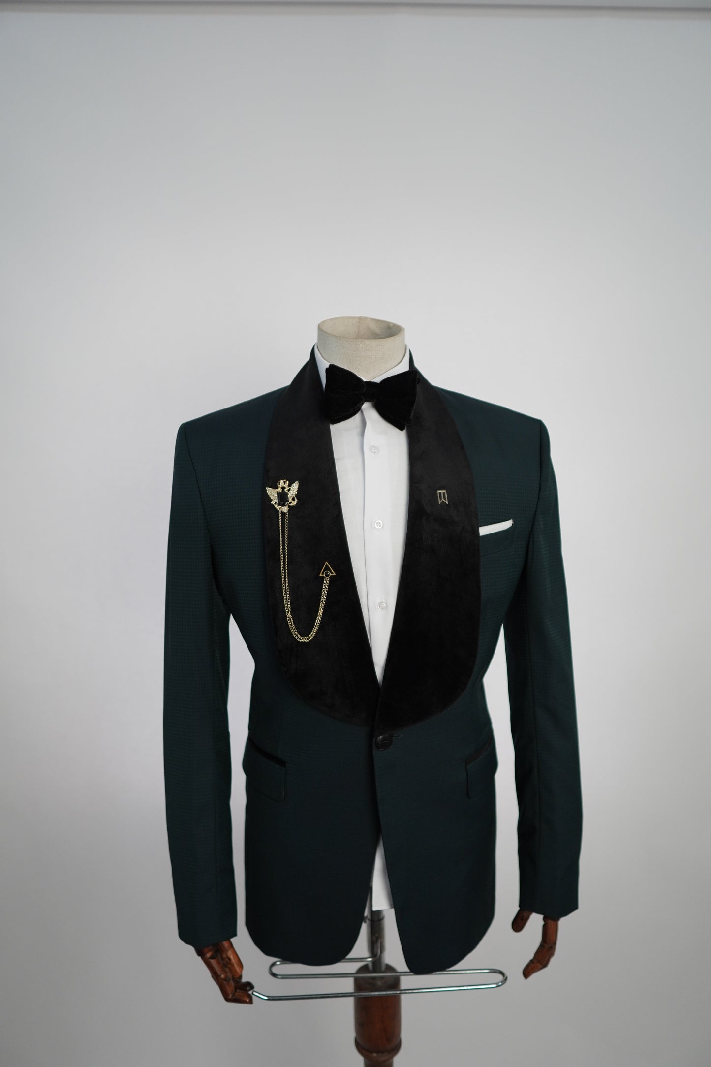 Emerald Green Tuxedo with Black Velvet Lapel