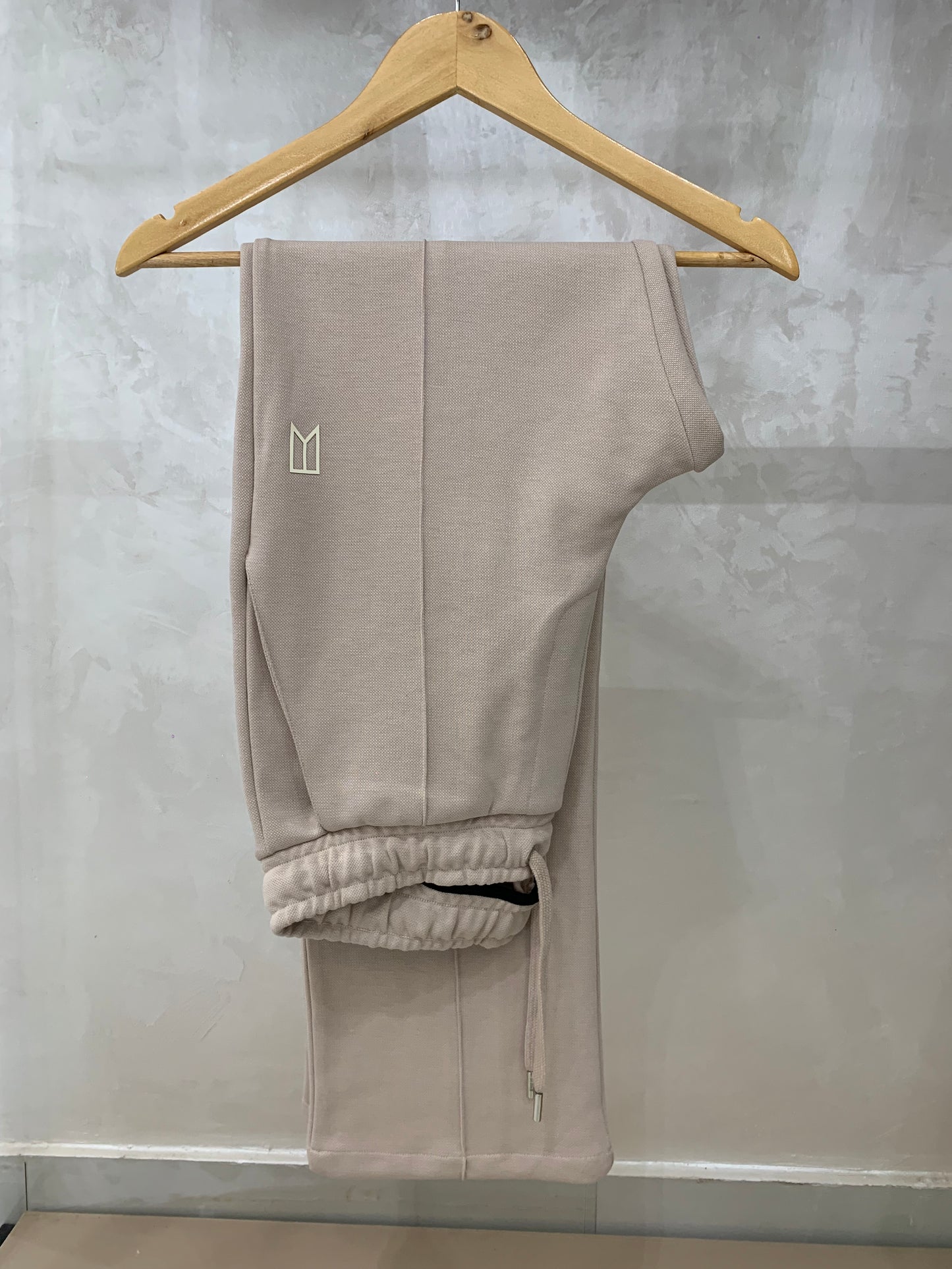 Beige Loose Fit Sweat Pant