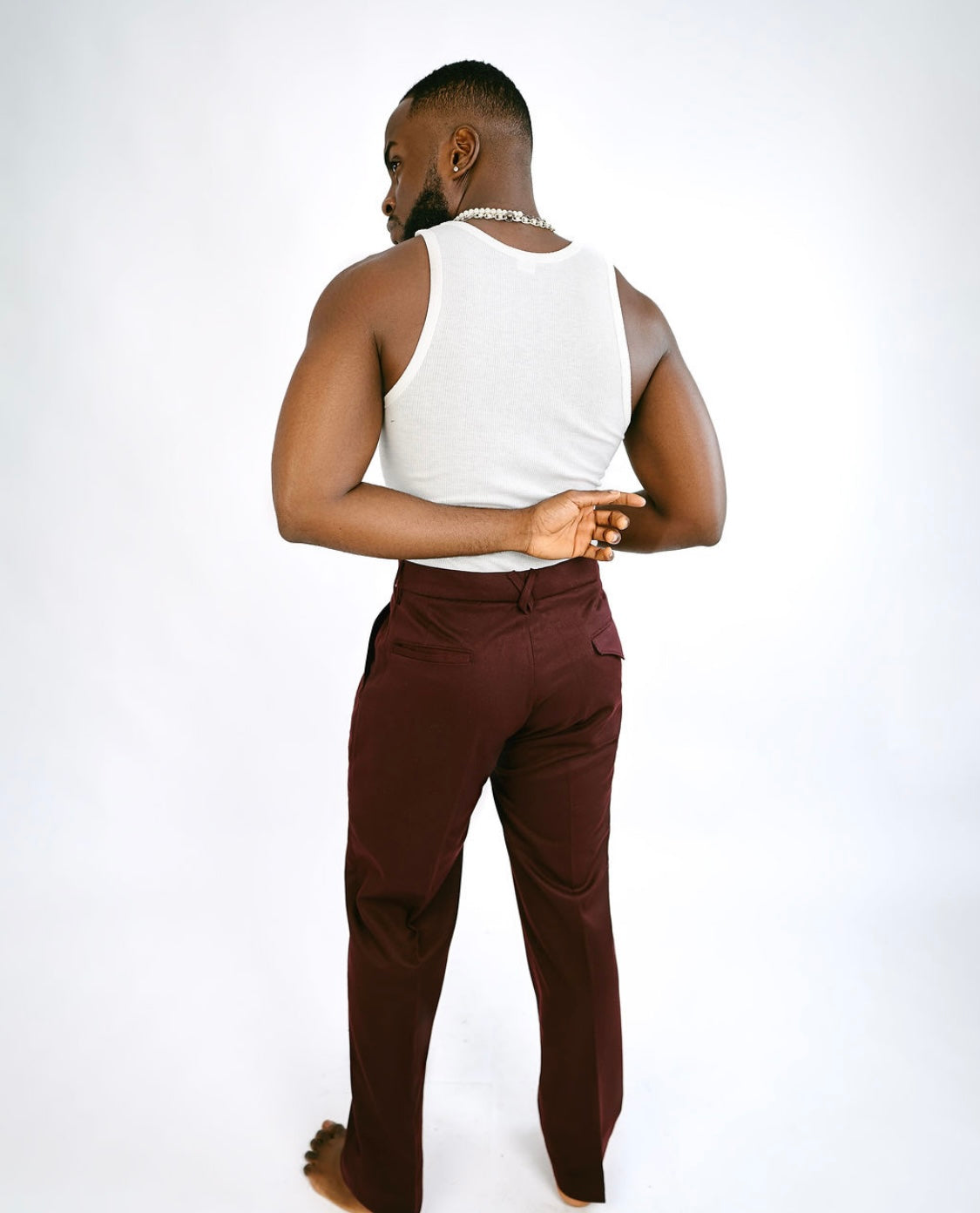 Wine wide Leg Pants