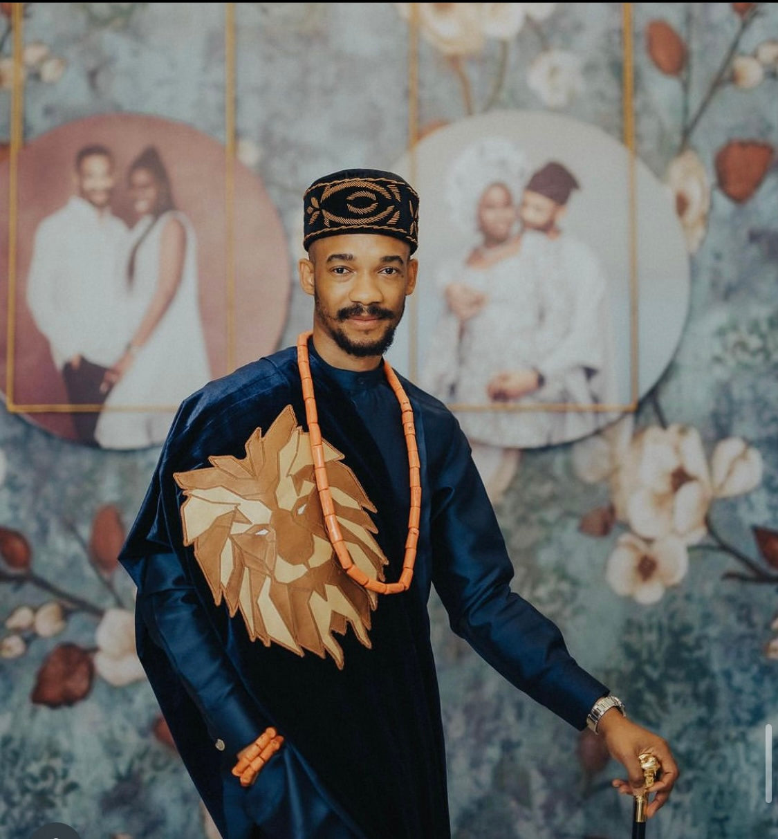 Navy blue isi agu satch Traditional