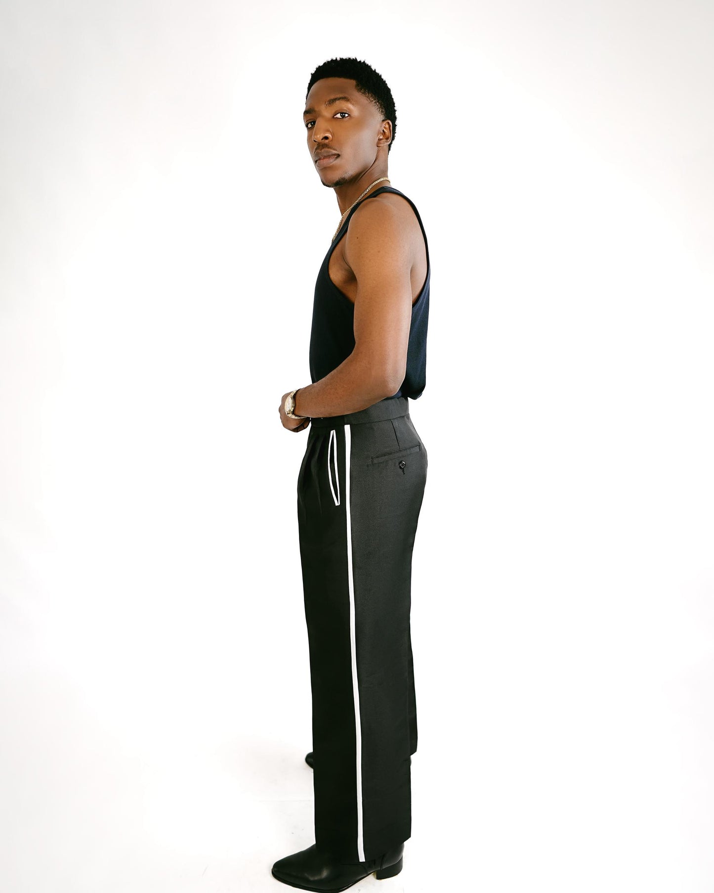 Black Satin Pants