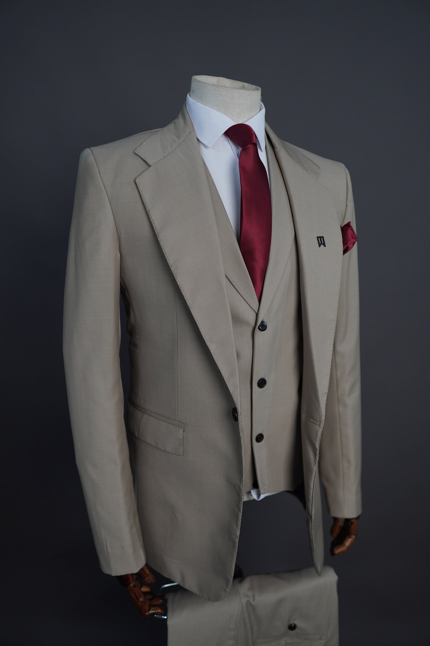Light Brown Three Piece Corporate Suit