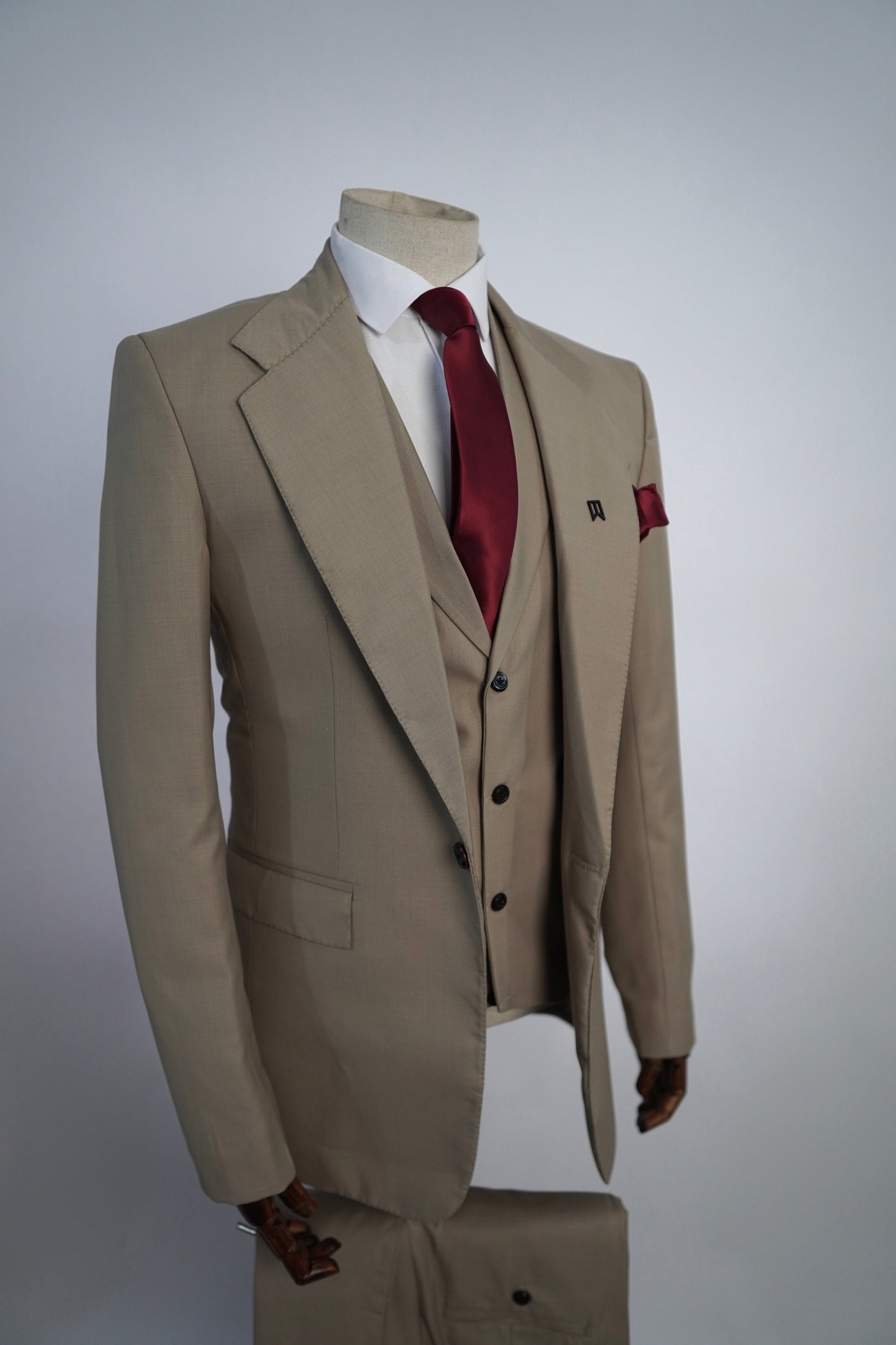 Light Brown Three Piece Corporate Suit