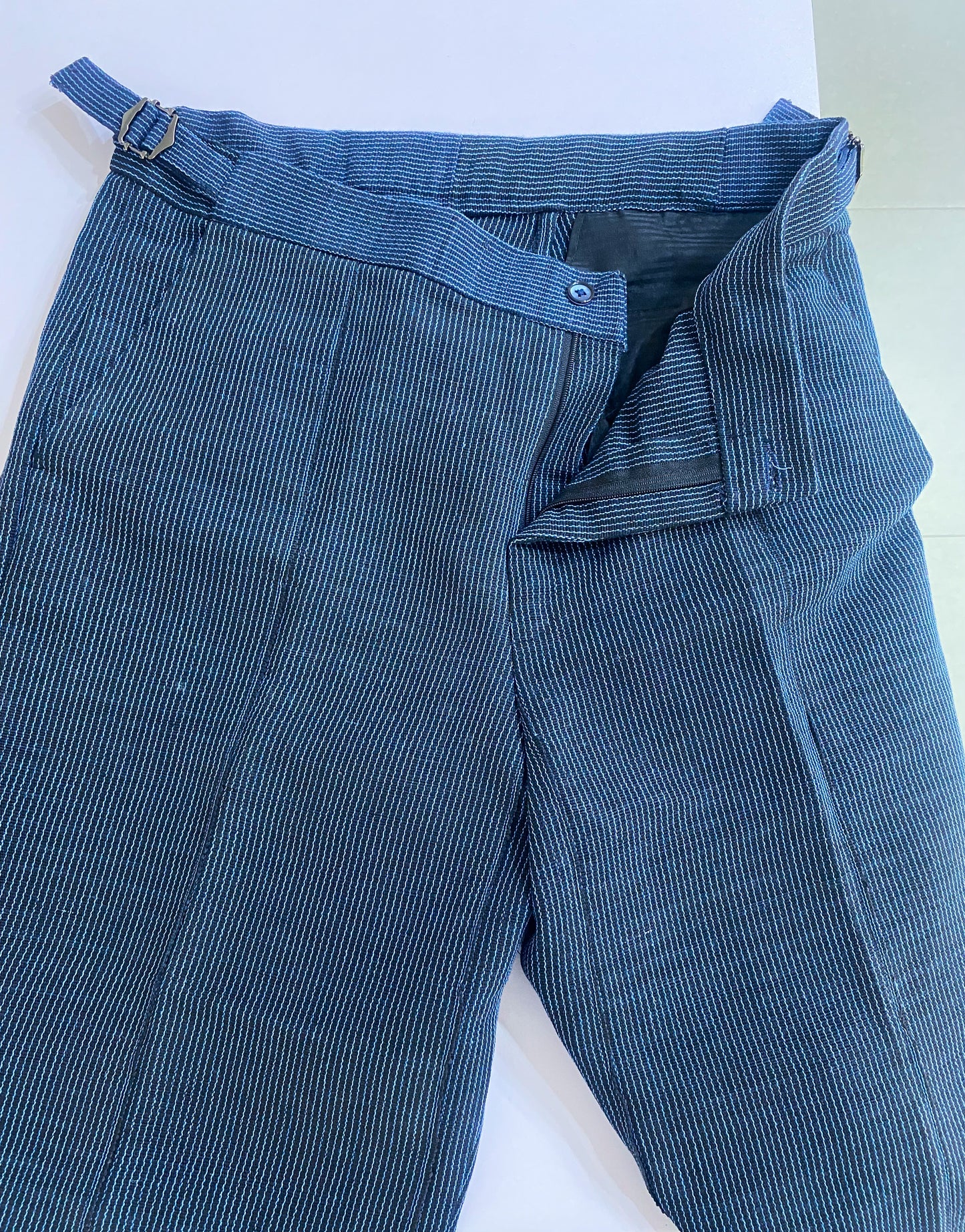 Midnight Blue Aso Oke Trouser