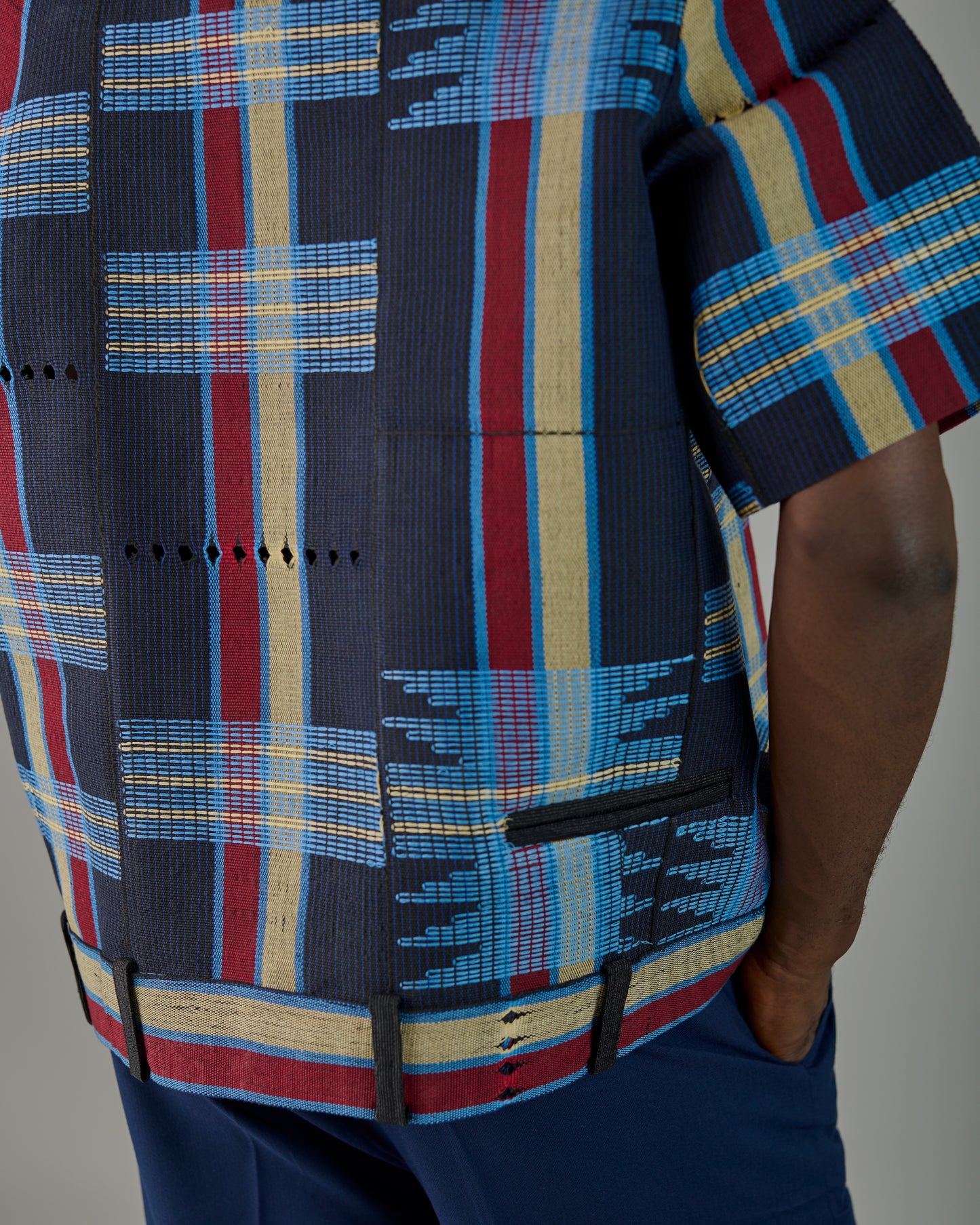 Blue Aso oke Shirt