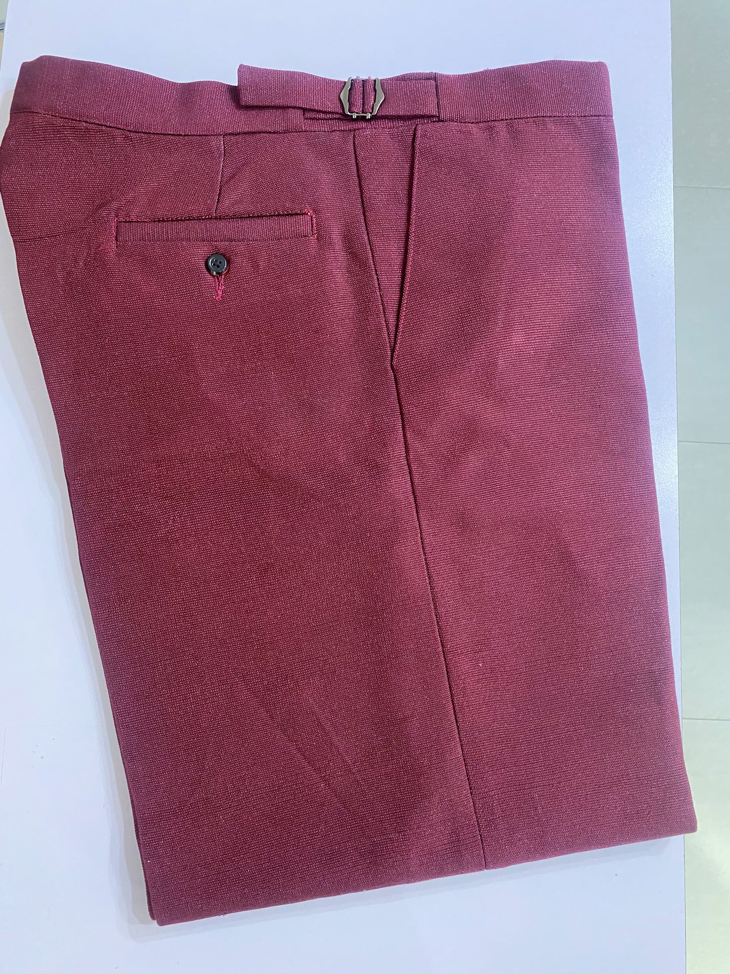 Wine Aso oke Trouser