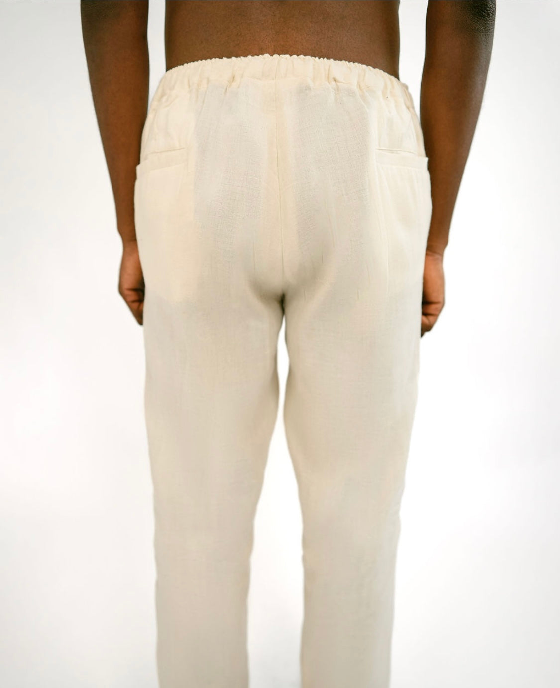 Cream linen pant