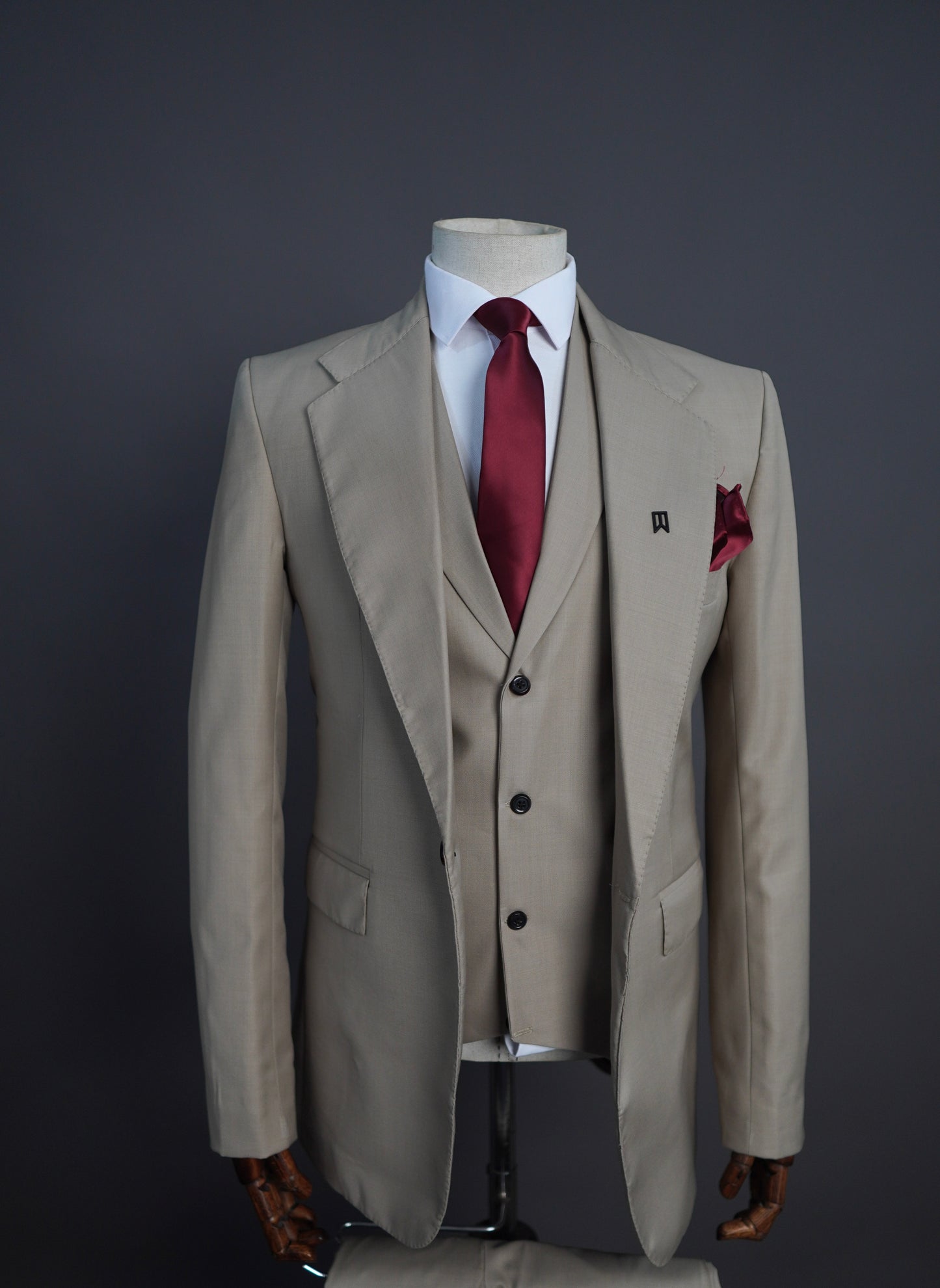 Light Brown Three Piece Corporate Suit