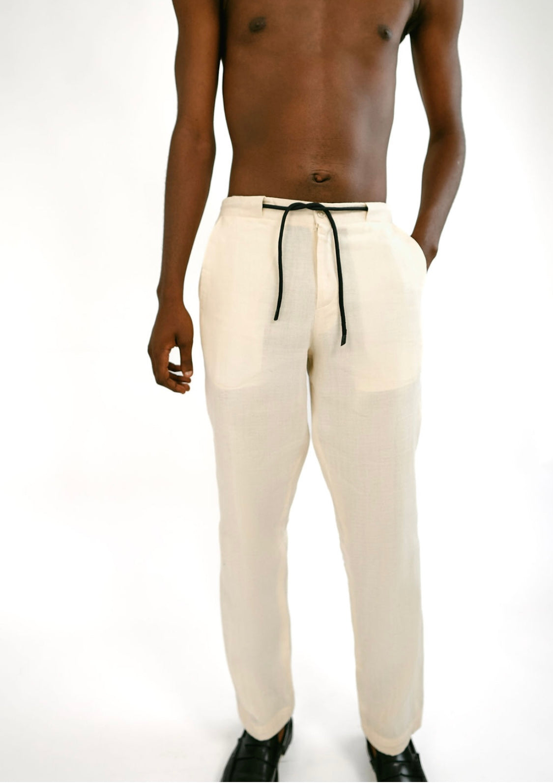 Cream linen pant