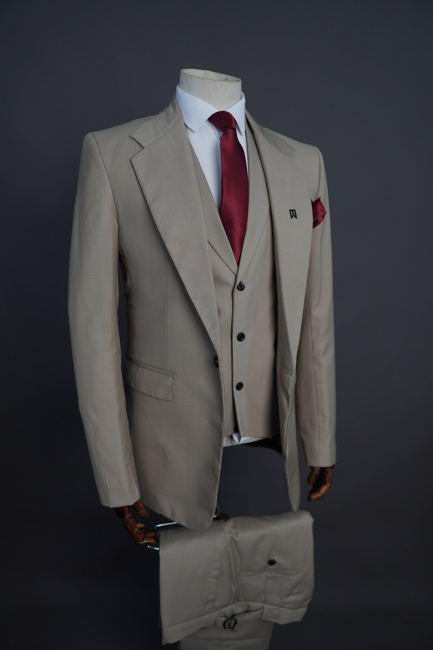 Light Brown Three Piece Corporate Suit