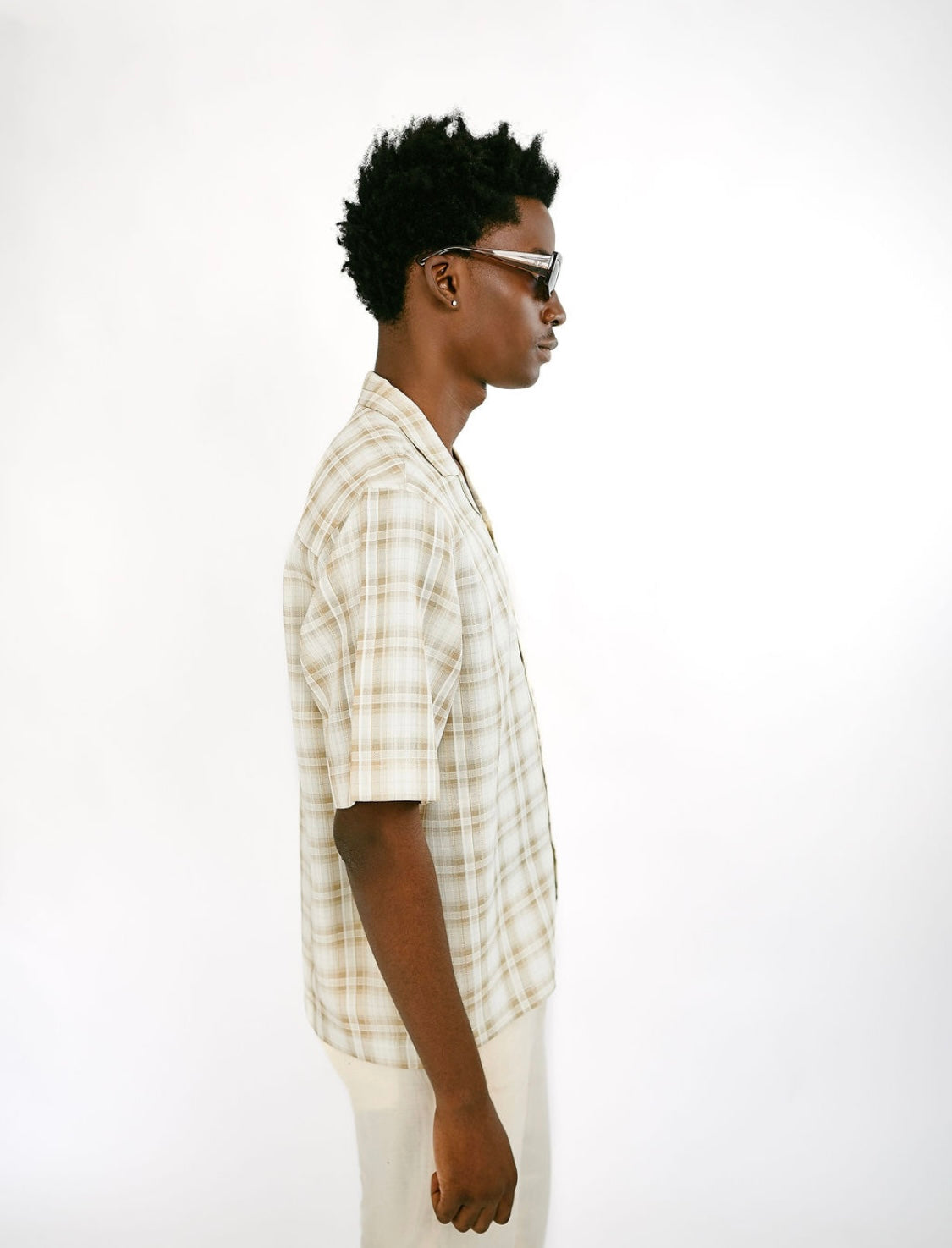 Brown Check Safari Shirt