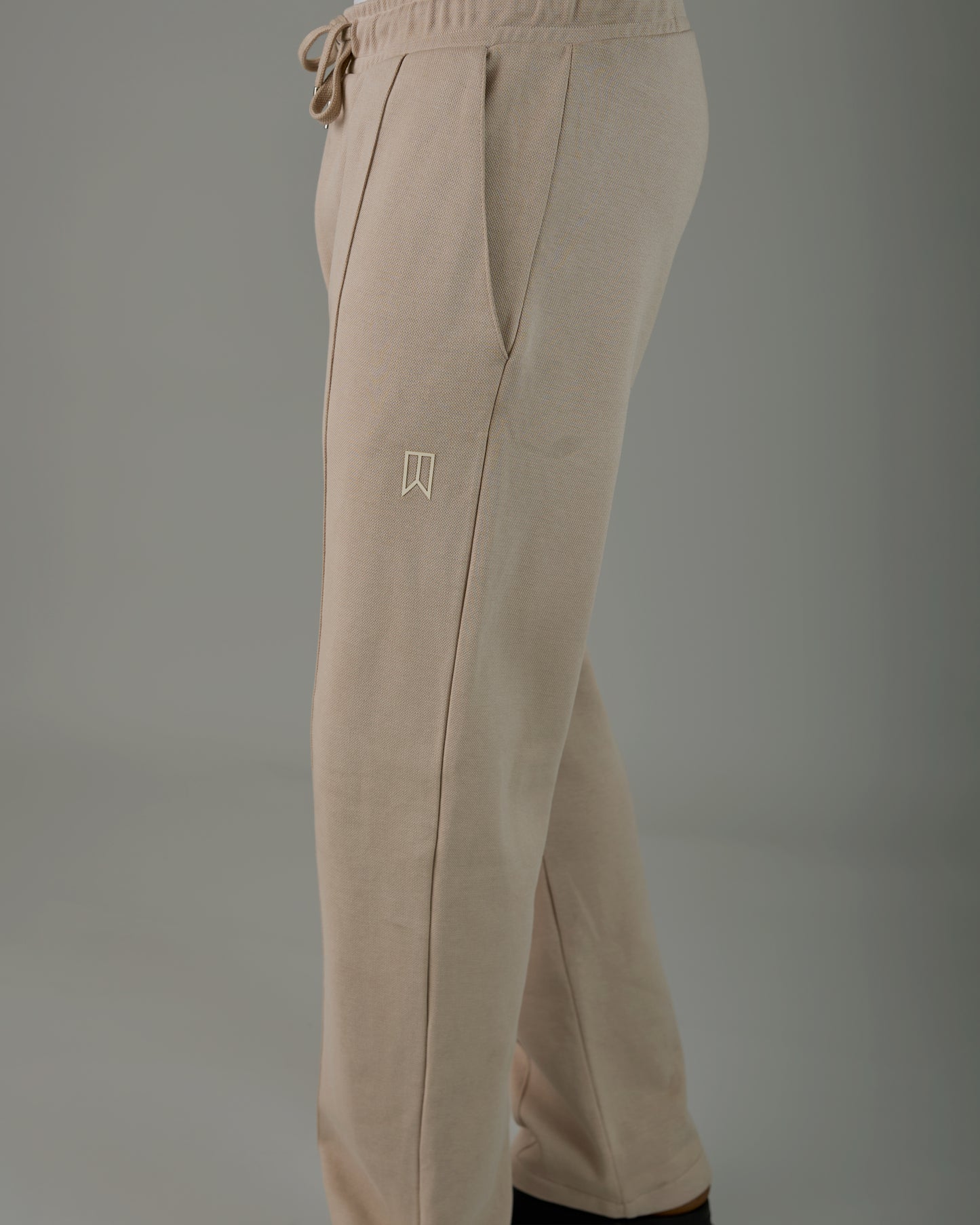 Beige Loose Fit Sweat Pant