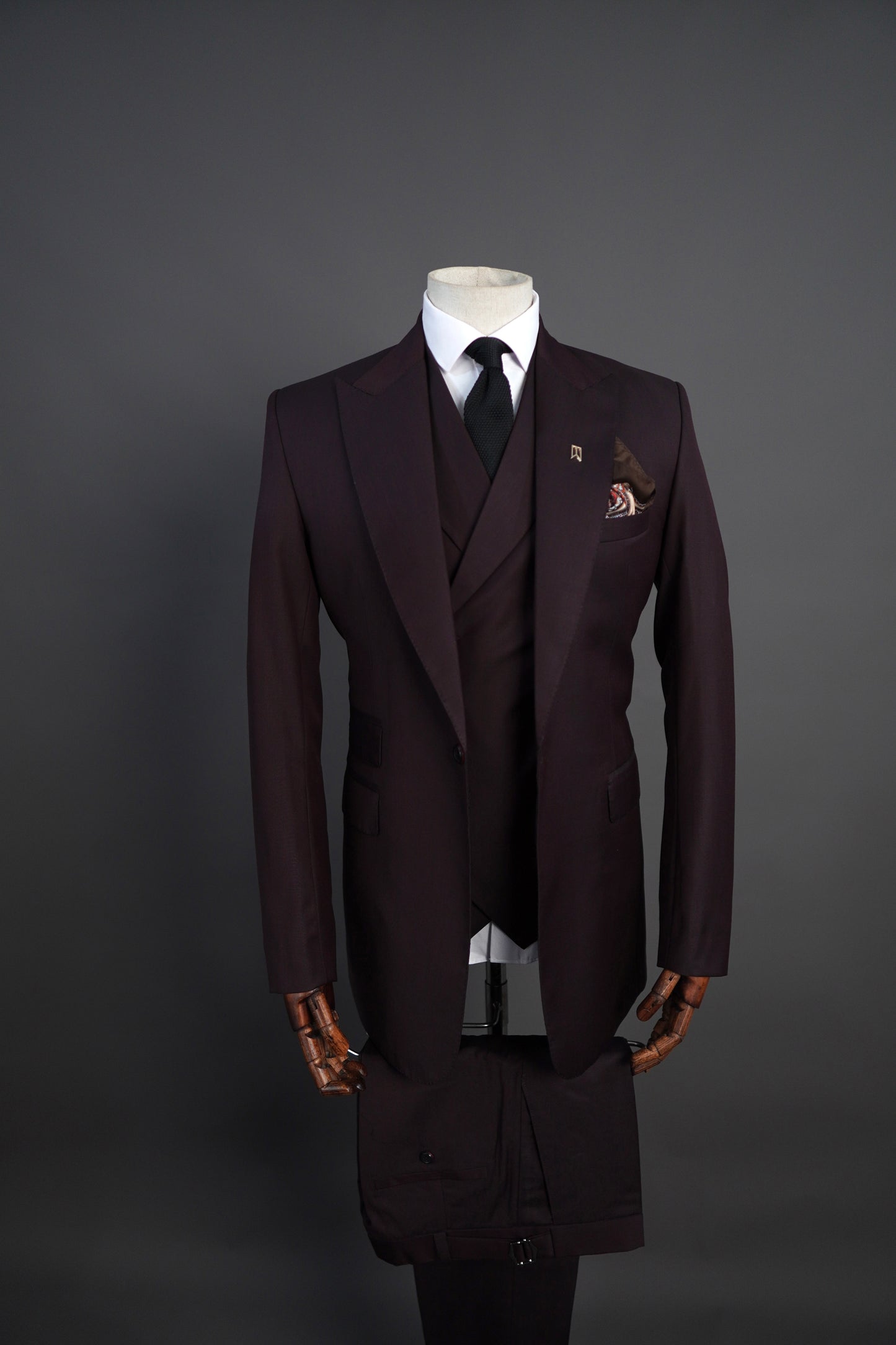 Deep Wine Three Piece Suit