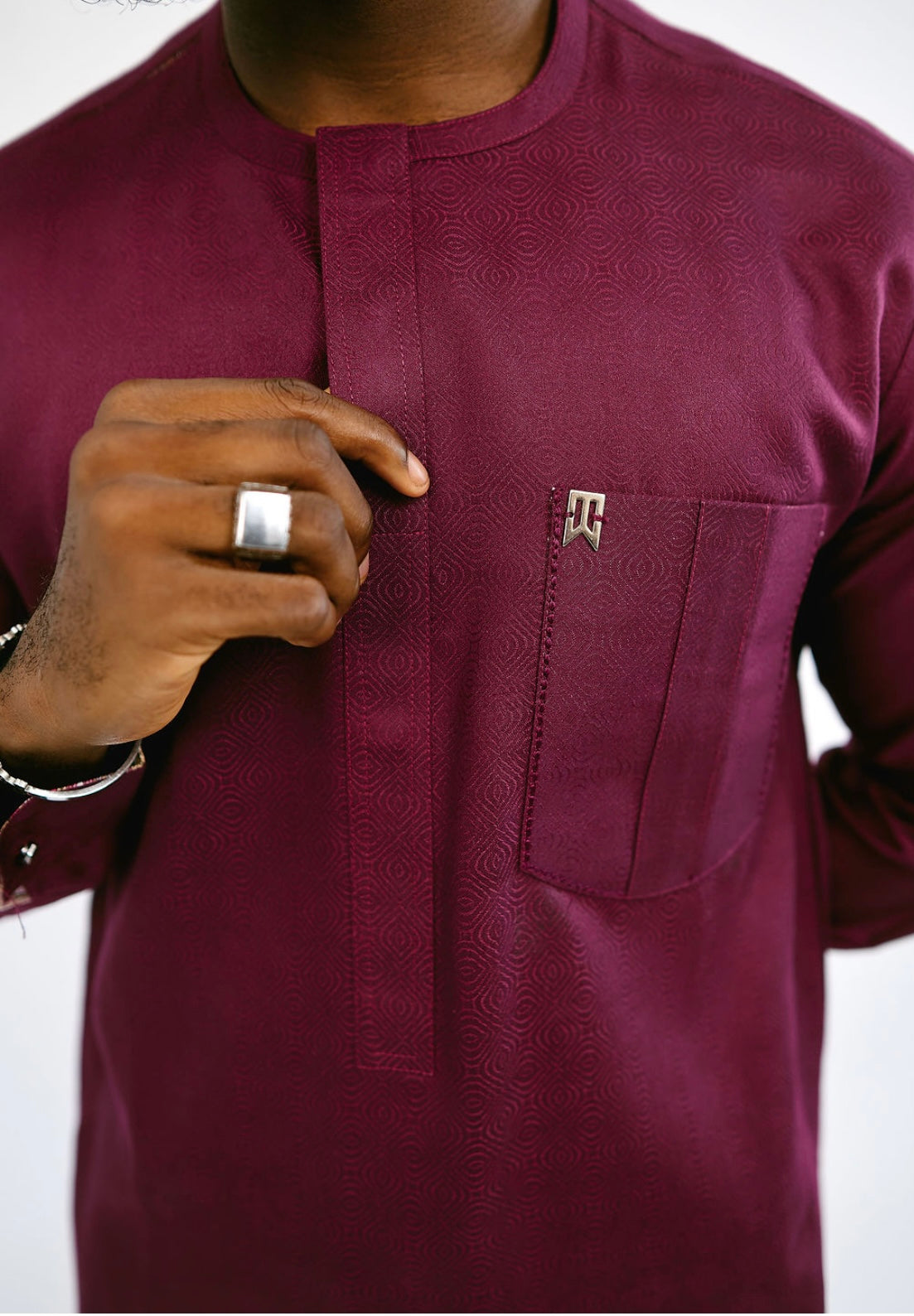 Magenta Long Sleeve Kaftan (RTW)