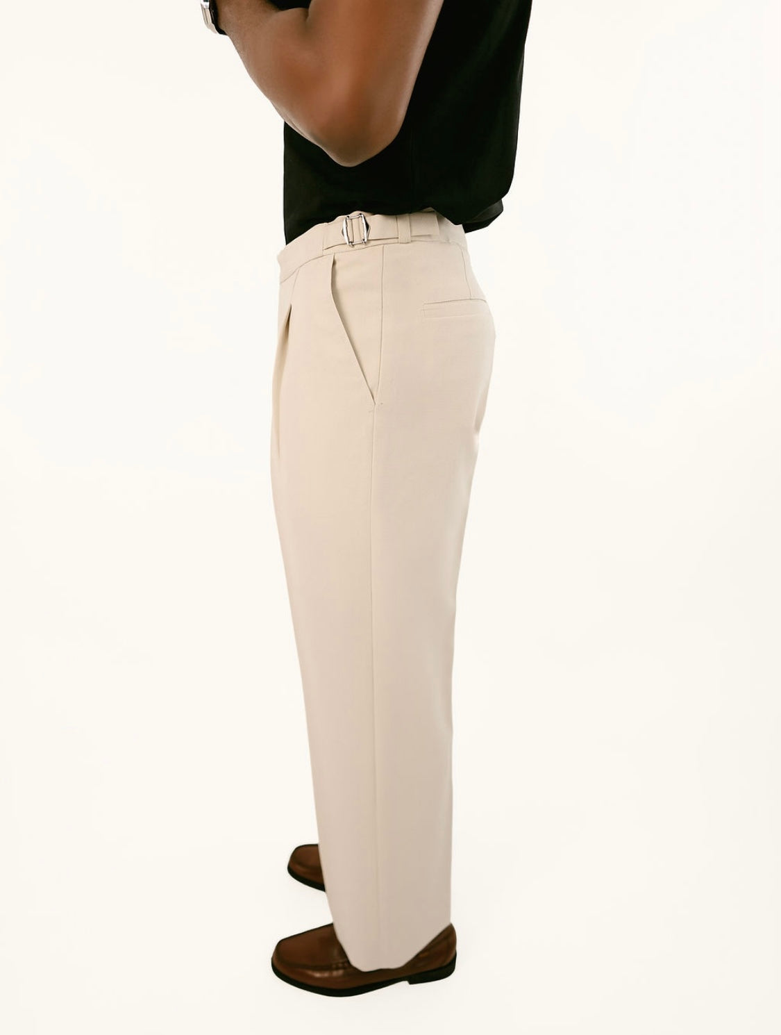 Light Beige loose fit Pants