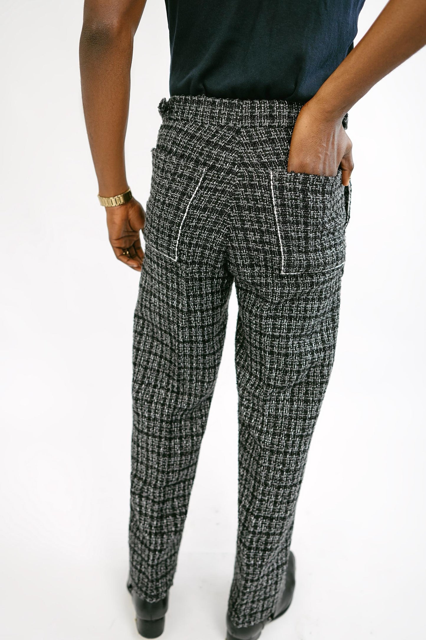 Black Tweed Pants