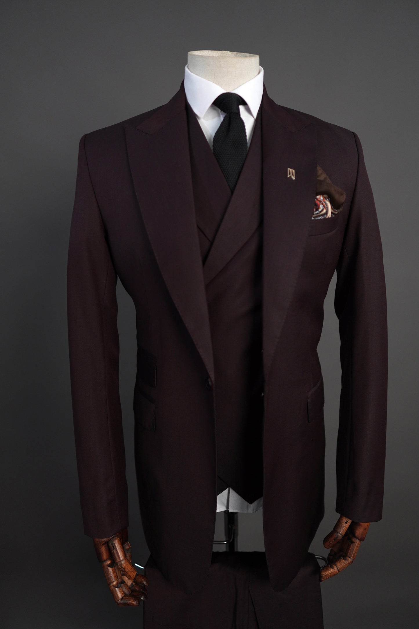 Deep Wine Three Piece Suit