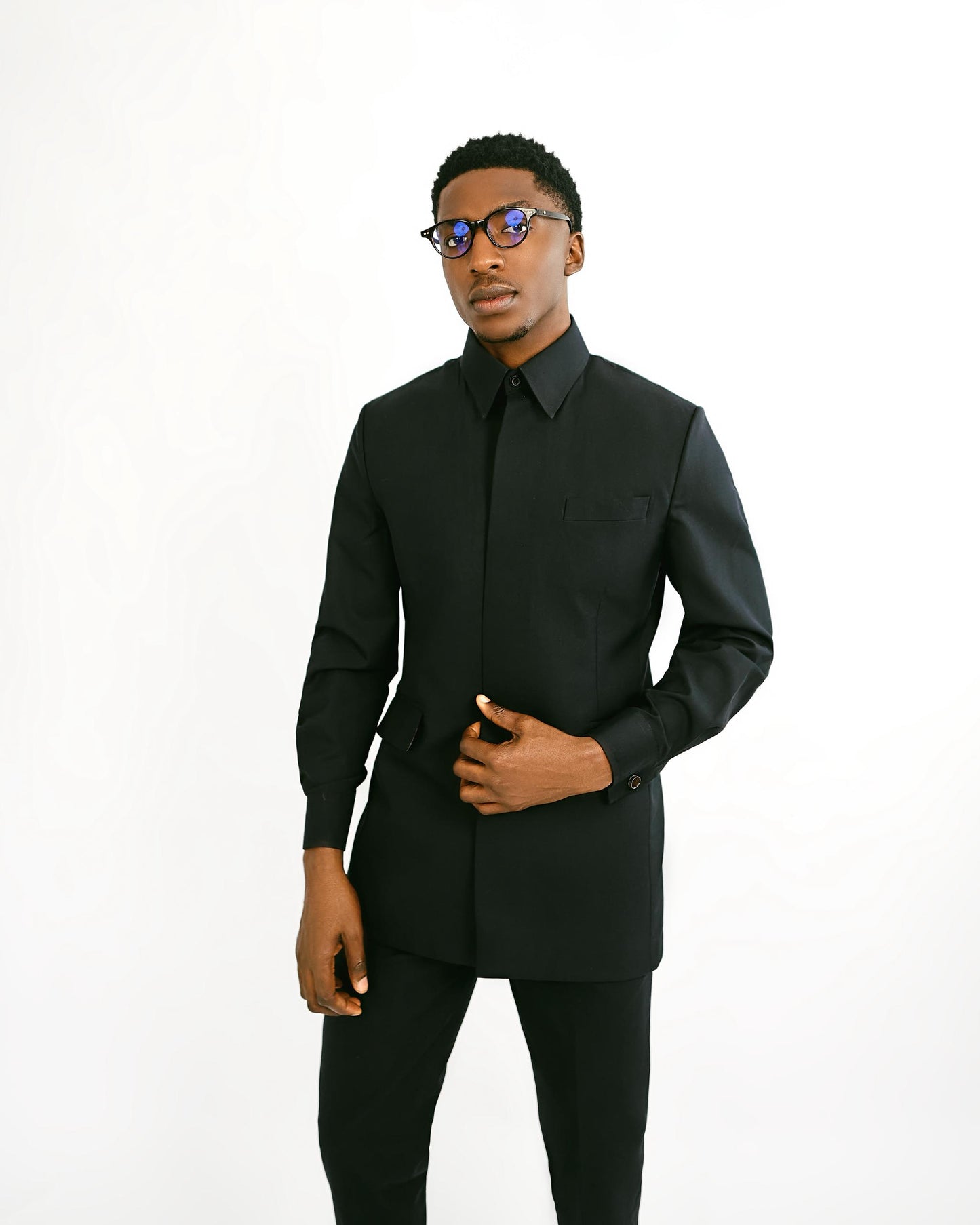 Navy blue Safari Suit