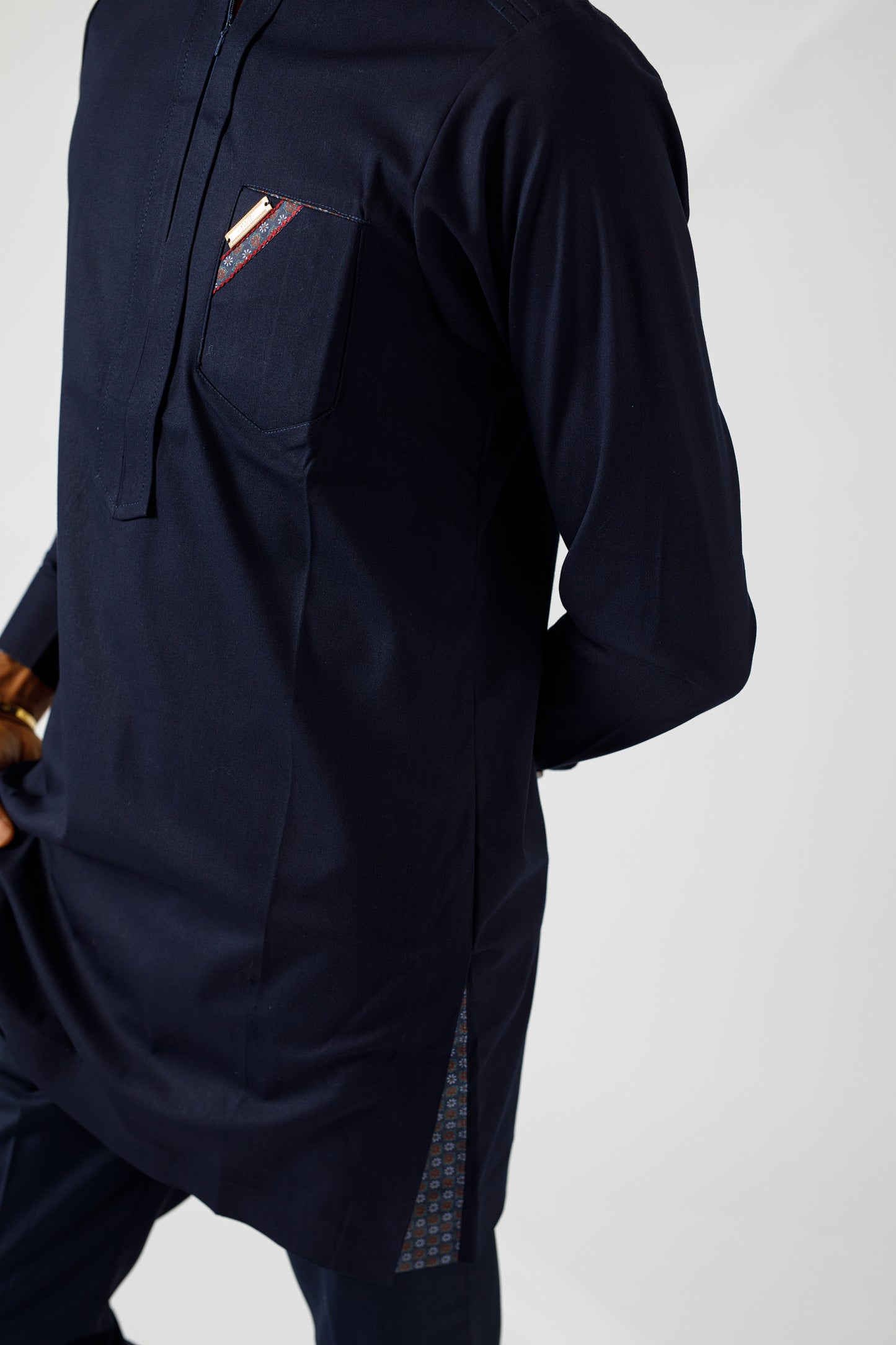 Navy blue kaftan (RTW)
