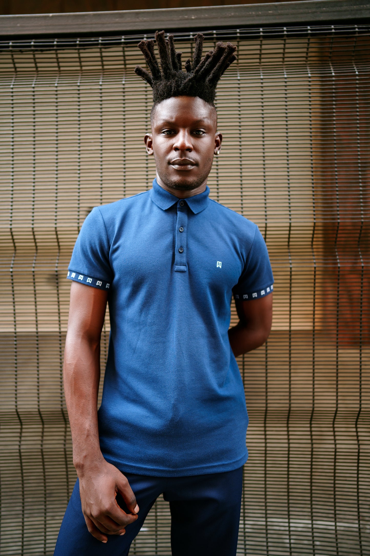 Navy blue signature polo