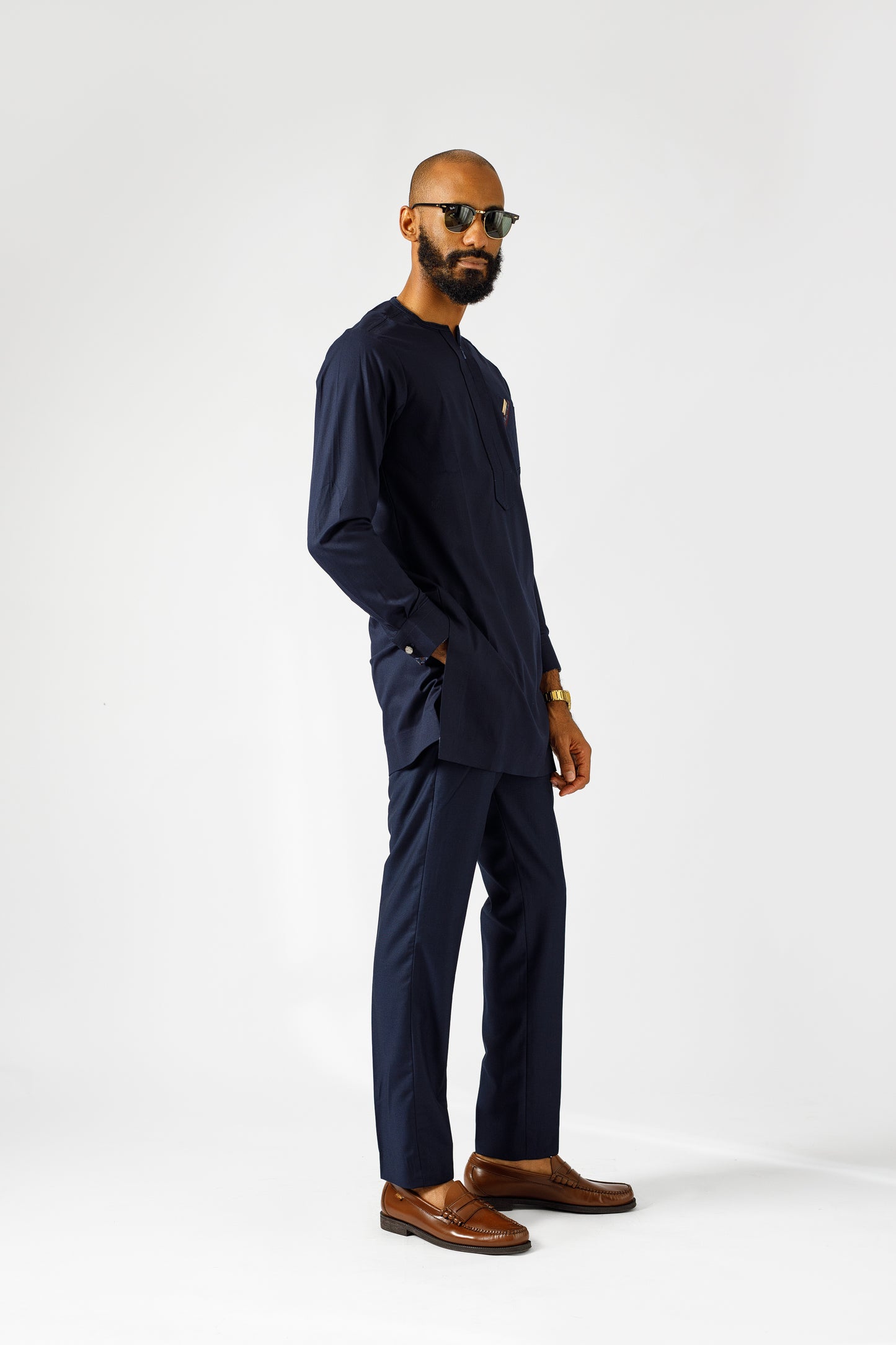 Navy blue kaftan (RTW)