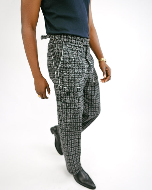 Black Tweed Pants