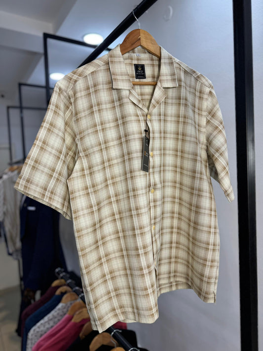 Brown Check Safari Shirt