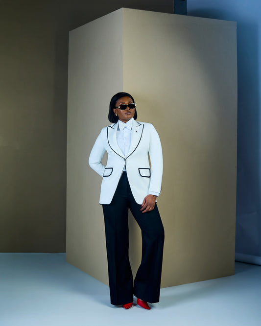 Ivory Luxe Tuxedo Suit