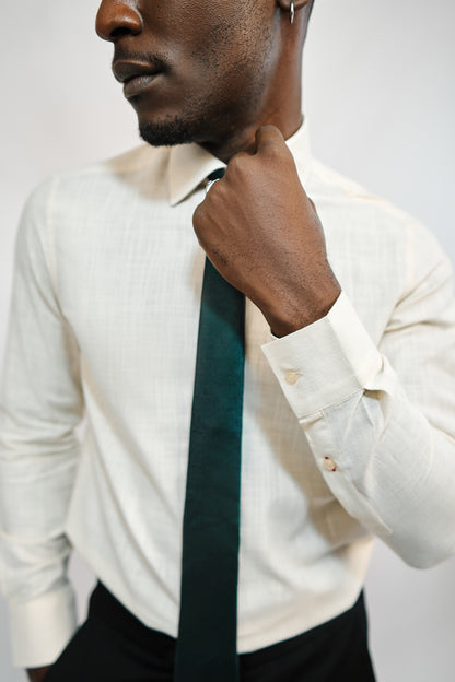 Beige Linen Collar Shirt