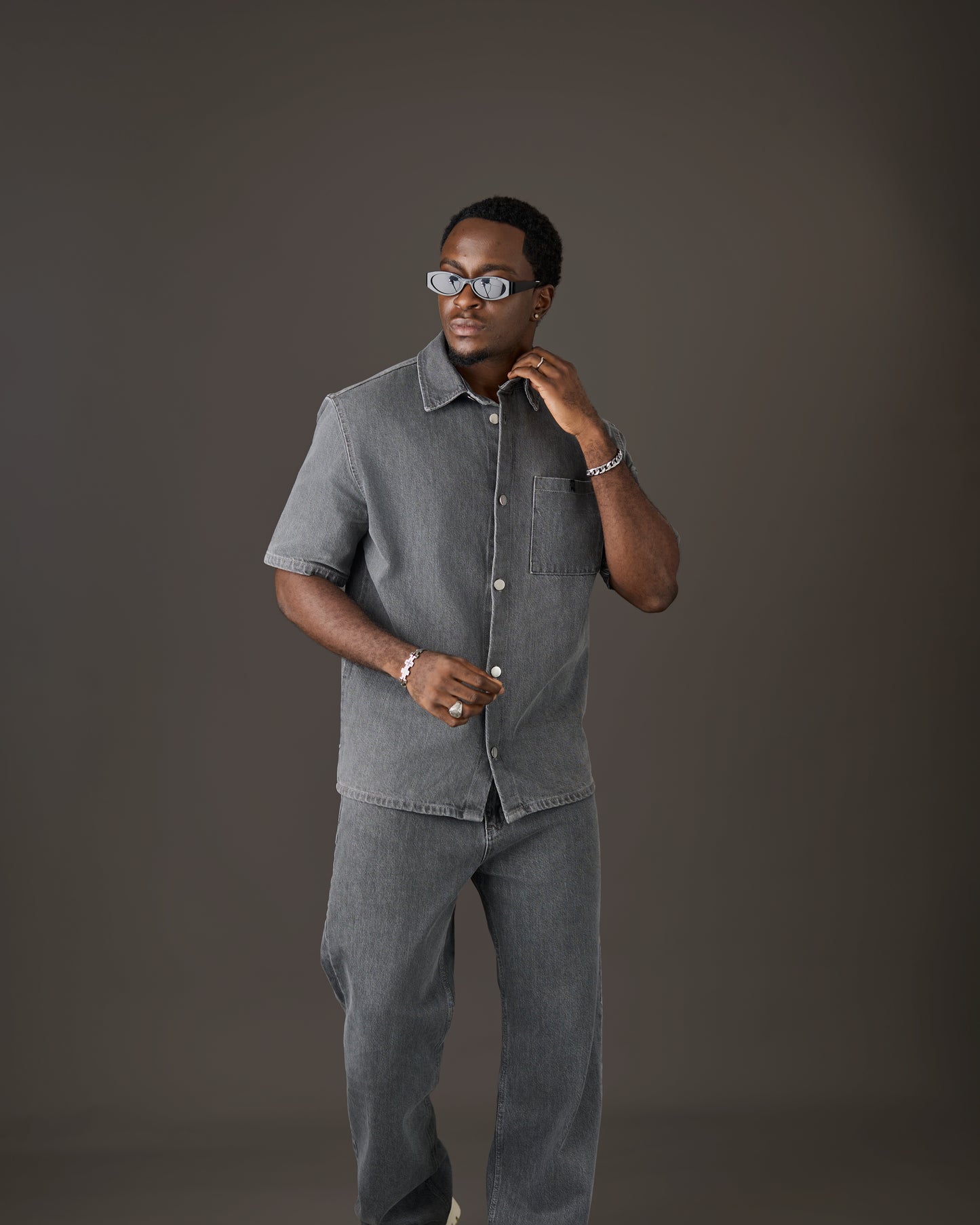 Grey Denim Signature Set