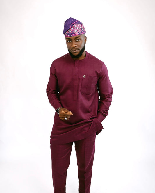 Magenta Long Sleeve Kaftan (RTW)