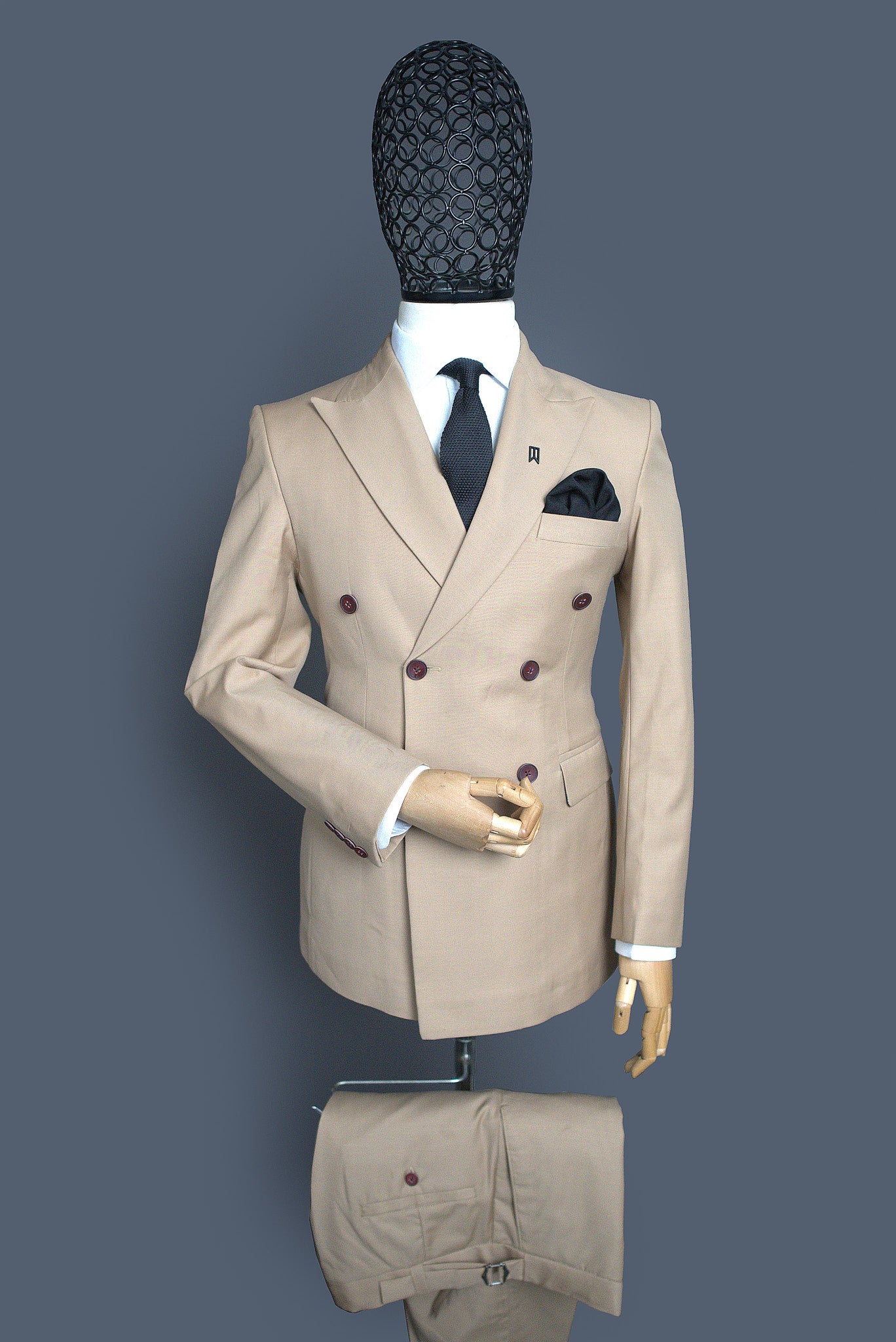 Light Brown Double Breasted Suit