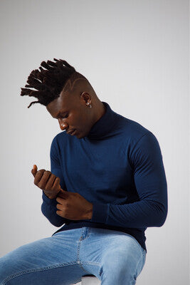 🎁 Navy Blue turtle neck shirt (100% off)