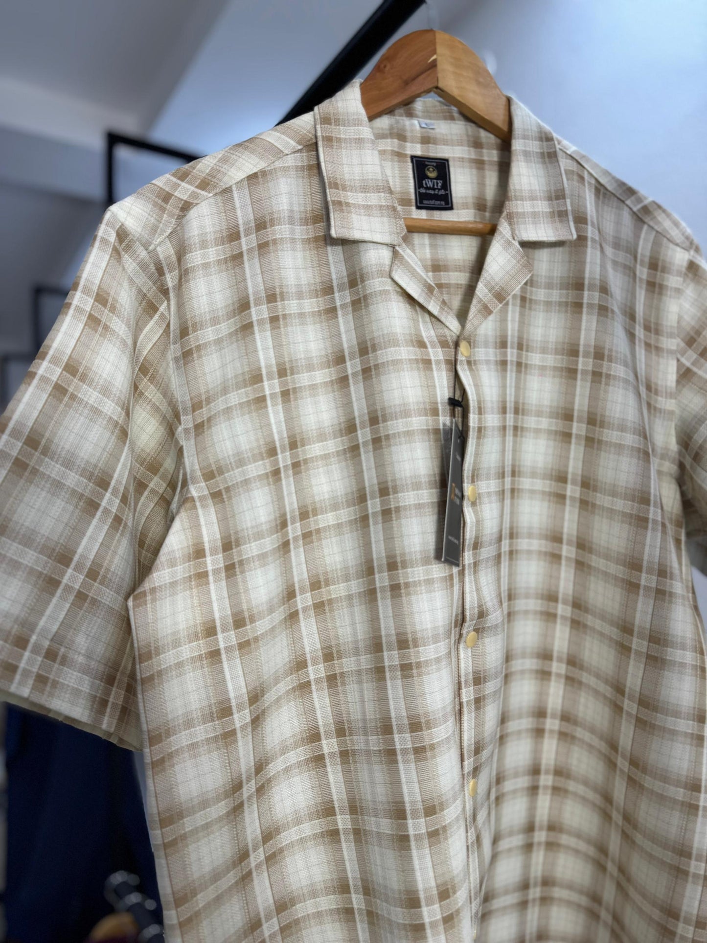 Brown Check Safari Shirt