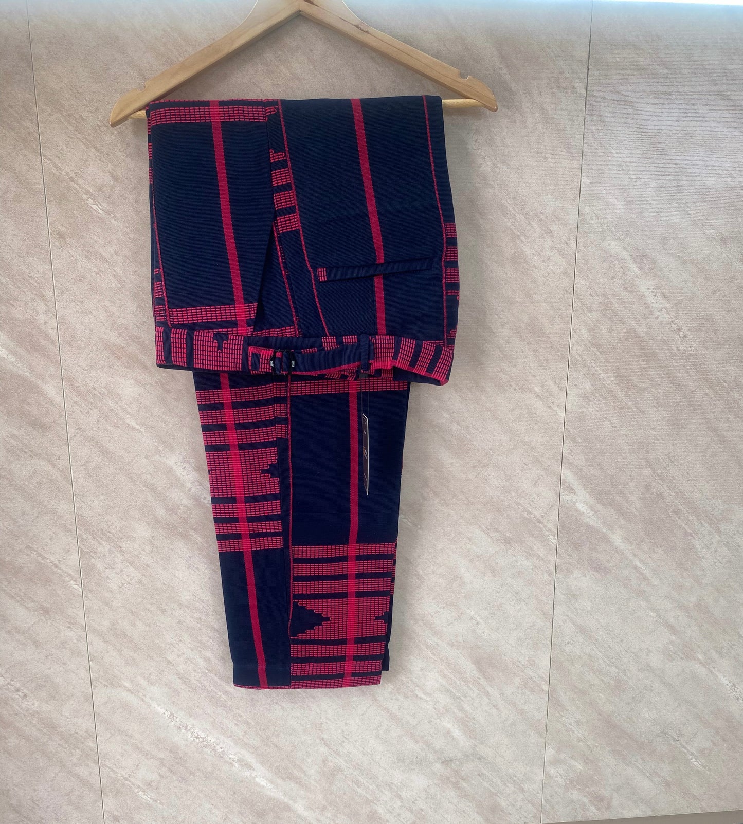 Navy Blue and Pink Stripe Aso OKe Pant