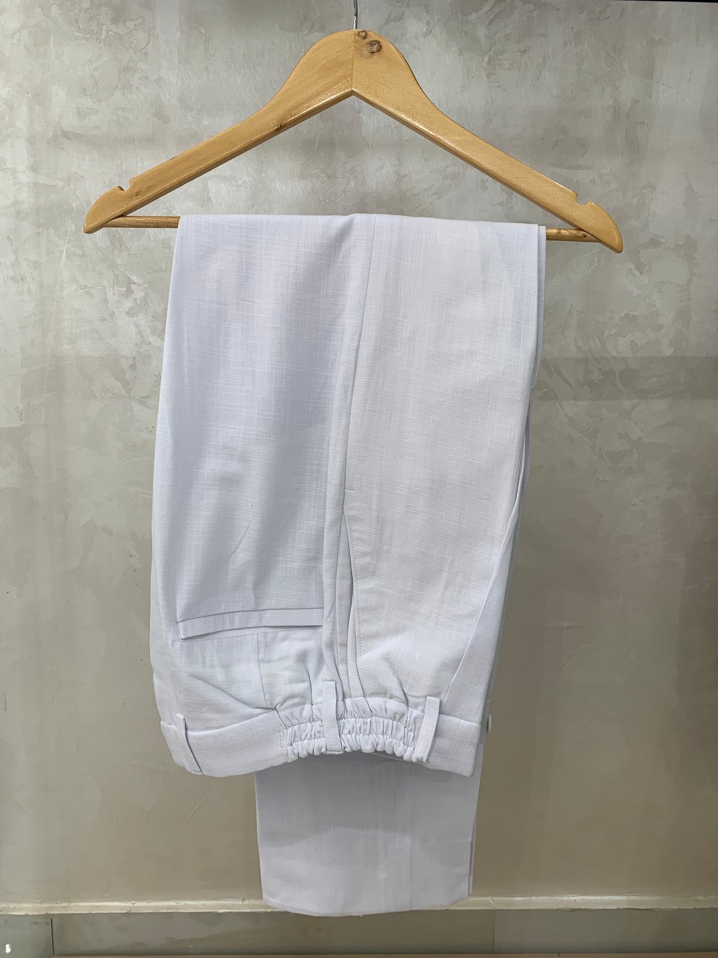 White Plitted linen Pants
