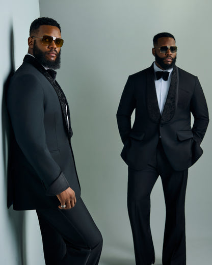 Black Dual Signature Shawl Lapel Tuxedo