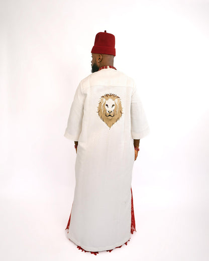 Ivory and Red Isi Agu Traditional
